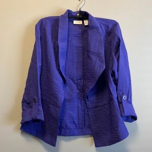 Chico’s Purple Lightweight open blazer - Chico’s size 0